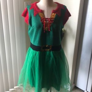 NWT Tutu Elf Sweater Dress